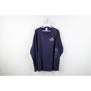 Vintage 90s Y2K Corona Extra Beer Mens Large Distressed Long Sleeve T-Shirt Blue